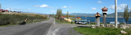 Rivage du lac au sud de Sevan, mai 2023