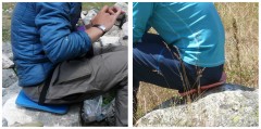 Randonneurs-alpinistes russes assis sur leur sidoushka